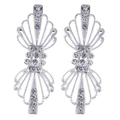 2x Clasps with Crystal Buckle Or Cloak Closure. 64mm X 29mm Fixed. - Image 1 of 4