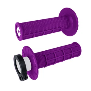 ODI MX MOTORCYCLE V2 HALF WAFFLE LOCK-ON GRIPS PURPLE 2 STROKE 4 STROKE - Bild 1 von 4