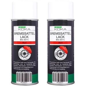 2x Paquete KOKA Pinza Rojo Laca Térmica Spray Resistente Al Calor 300°C Frenos - Imagen 1 de 5