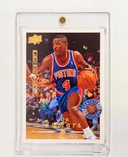 GOLD ELECTRIC COURT PARALLEL 2008-09 Upper Deck Joe Dumars #208 DETROIT PISTONS