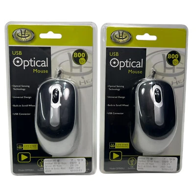Lot of 2 Gear Head USB Optical Mouse 800 DPI Wired OM900U Universal Design Laser - Image 1 of 4