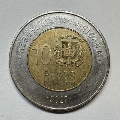 2022 Dominican Republic 10 Pesos - Beautiful Coin - #B-100 - Image 1 of 2