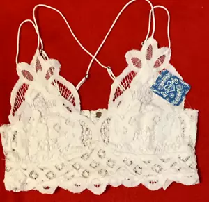 Free People Lace Bralette S White Wireless Intimates - Picture 1 of 7