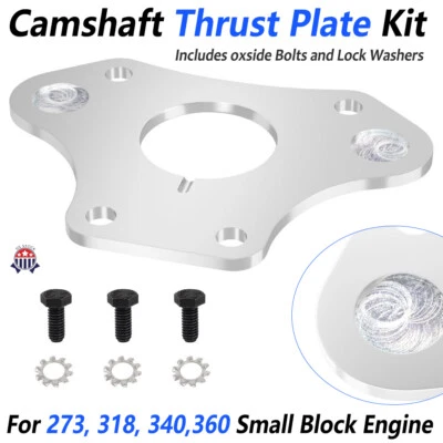 For Dodge&Plymouth 273 318 340 360 Small Block Camshaft Thrust Plate Washer,Bolt Foto 1 de 4