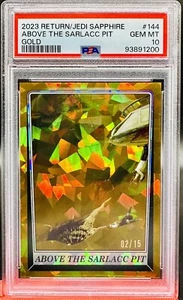 /15 Han SOLO Gold Sarlacc Pit PSA 10 2023 Topps Chrome Return The Jedi Sapphire - Picture 1 of 3