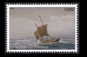 SVALBARD 2020 SHIP POMORS SETTLERS MNH ARCTIC POLAR LOCAL STAMPS - Picture 1 of 1