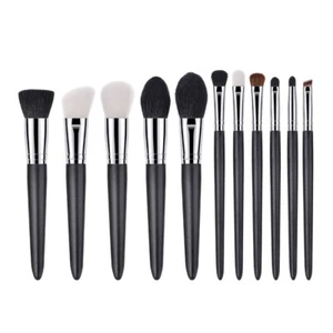 11 Pcs Goat Hair Makeup Brushes, Makeup Brush Set Cosmetics Brushes Set - Picture 1 of 12