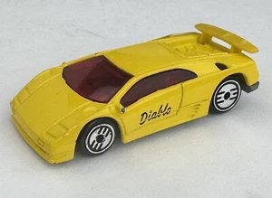 Vtg 1990 Hot Wheels Lamborghini Diablo  Yellow 1/64 DieCast Ultra Hots Malaysia - Picture 1 of 10