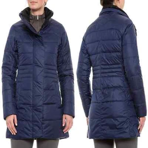 Marmot Women's Viansa Down Lightweight Winter Puffer Jacket Coat Navy Blue Large - Picture 1 of 5