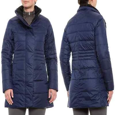 Marmot Women's Viansa Down Lightweight Winter Puffer Jacket Coat Navy Blue Large - Image 1 of 4