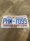 2019 North Carolina First In Freedom License Plate - “PHW-7099”