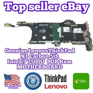 01YN038 For Lenovo ThinkPad X1 Carbon 5th Motherboard NM-B141 i7-7500U 8G - Picture 1 of 14
