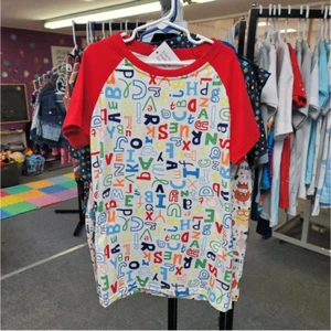 Alphabet short sleeve graphic tee shirt, abcs, boys shirt, girls shirt, soft - Picture 1 of 2