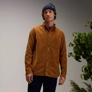 Alpine Design Men's Cord Shirt, Medium, Brown Khaki - Picture 1 of 1
