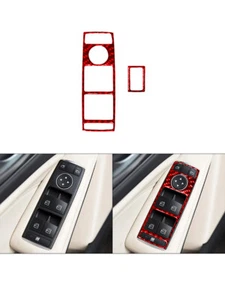 RED Front Window Button Trim Cover For Mercedes Benz CLA 2014-2018/GLA 2015-2018 - Picture 1 of 12