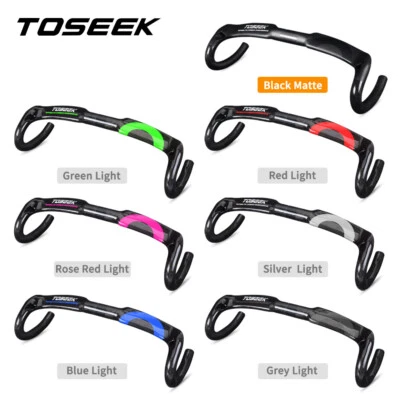  Manillar de bicicleta de grava de fibra de carbono para bicicleta de carretera Barra de caída Manillar de carreras 31,8 mm Foto 1 de 4