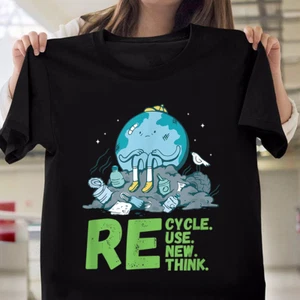 Recycle Reuse Renew Rethink Earth Day Activism For Men Women T-Shirt - Picture 1 of 5
