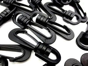 Drehbarer Clip passt 12 mm 1/2" Kordelschnur für Riemenpack Zeltweste LANGLEBIG Kunststoff - Bild 1 von 12