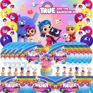 True and the Rainbow Kingdoms Set Decorazione Festa Piatti Palloncino Cake Toppers Striscione - Foto 1 di 8