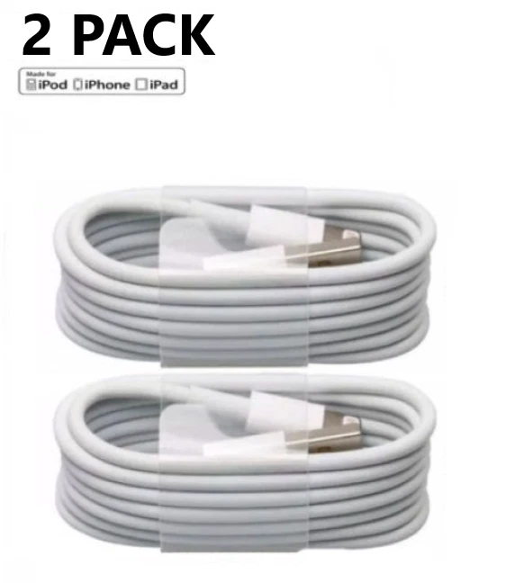 2x USB fast Charger Cable Cord For Apple iPhone 7 8 X XR 11 12 13 14 Pro Max - Image 1 of 1