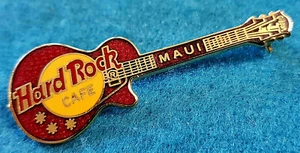 MAUI HAWAII RED CLOISONNE EYEBALL 3LT GIBSON LES PAUL GUITAR Hard Rock Cafe PIN - Picture 1 of 2