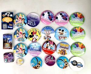 Disney World Collector Pinback Buttons Happy Anniversary Movie - Lot of 23 - Picture 1 of 12