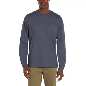Woolrich Mens Large Long Sleeve Pocket T-Shirt - Blue - Picture 1 of 4