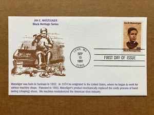 1991 29c Black Heritage - Jan E. Matzeliger 2567 KMC Venture First Day Cover - Picture 1 of 2