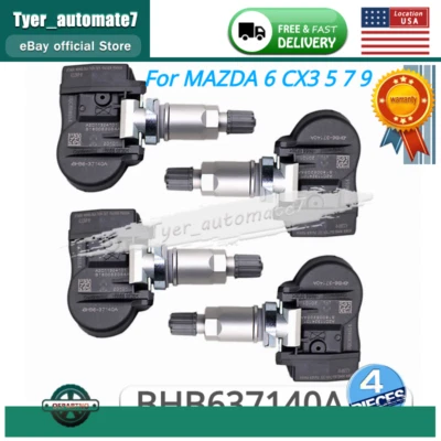 SET (4) TPMS Tire Pressure Sensor For 2009-2014 Mazda CX-5 MX-5 MIATA BHB637140A - Image 1 of 4