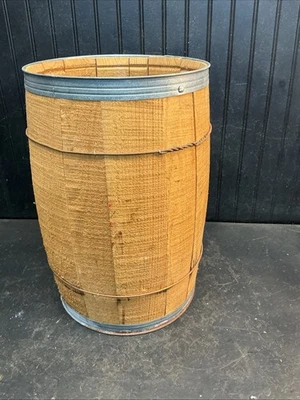 Vintage rustic vintage primitive nail keg barrel farm decor Lg Size 18 In tall - Image 1 of 4