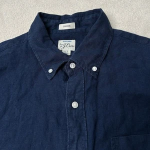 J.Crew 100% Irish Linen Shirt Mens Large Tall Button Up Baird McNutt - Picture 1 of 7