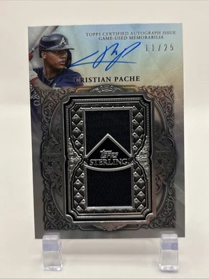 2021 TOPPS STERLING CRISTIAN PACHE RC AUTO PATCH GAME JERSEY #ED 11/25 MINT - Image 1 of 2