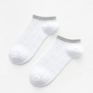 White Women Socks Low Cut Boat Sock - Picture 1 of 1