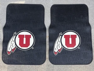Set of 2 Northwest NCAA University of Utah Utes 25”x17” Rubber Car Floor Mats - Picture 1 of 6