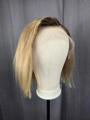 10inch 13x4 lace front preplucked Hairline straight Ombre honeyblonde Human hair - Image 1 of 4
