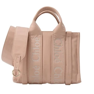 Chloé Woody Small Tote Bag Recycled Nylon Rose Dust CHC23WS397 L41 #196 - Bild 1 von 10