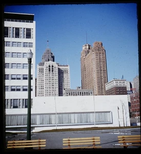 Guardian & Buhl Building DETROIT Michigan - 1950s Stereo Realist 3D Slide #1967 - Picture 1 of 3