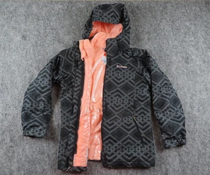 Chaqueta Columbia Jóvenes Niñas XL 18-20 Negro Diamante Omni Heat Impermeable Tecnología - Imagen 1 de 12