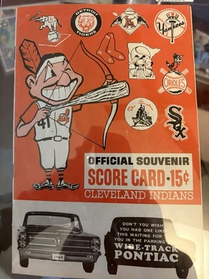 1963 Cleveland Indians Vs Los Angeles Unscored Near Mint - Image 1 of 3