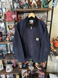 Carhartt WIP Detroit Jacket Navy Blue Men’s XL - Picture 1 of 9