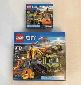 New LEGO CITY Volcano Crawler 60122 & Volcano starter set 60120 Sets lot sealed