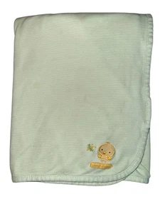 Carters Coperta Neonato Solo Un Anno Giallo Anatra Verde Righe Cotone - Foto 1 di 5