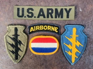 U.S. Army Airborne 5 Uniform Patches - Picture 1 of 4