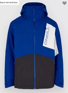 O’Neil Jackson Color Block Schnee Ski Jacke Blau Schwarz Weiß Herren Gr. M Neu mit Etikett - Bild 1 von 11