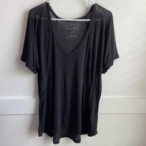 Free People We The Free Black Free Fallin Short Sleeve Shirt Size Small - Picture 1 of 6