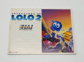Adventures Of Lolo 2 Nintendo NES Manuale di istruzioni USA