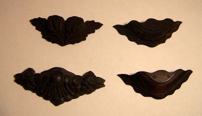 4 件雕刻木质抽屉拉手,6 英寸(1),5 英寸(3),古董,复古 — 第 1/4 张图片