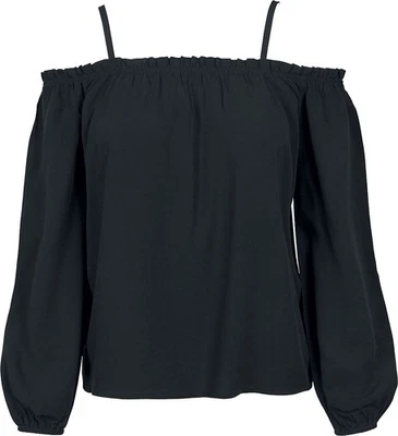 Urban Classics Langarmshirt Damen Ladies Cold Shoulder Longsleeve schwarz - Bild 1 von 4