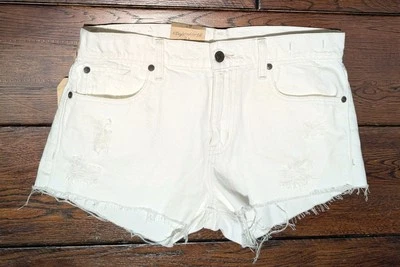Ralph Lauren Denim & Supply Boyfriend White Cut-off Shorts Distressed Sz 27 NWT - Image 1 of 4