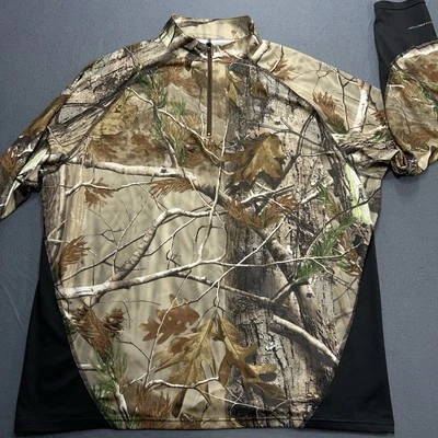 Habit Real Tree Men’s Size XL Hunting Jacket 1/4 Zip Camo Scent Factor - Image 1 of 4